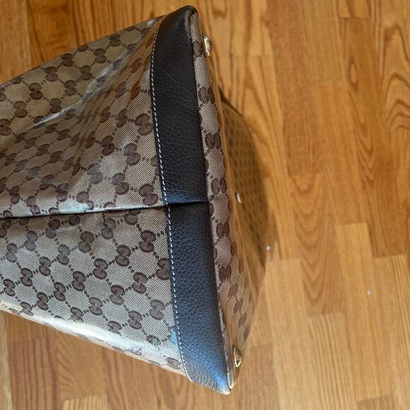 Gucci Interlocking GG Crystal Canvas Travel Gym Weekender Duffle Bag XL - Picture 11 of 17